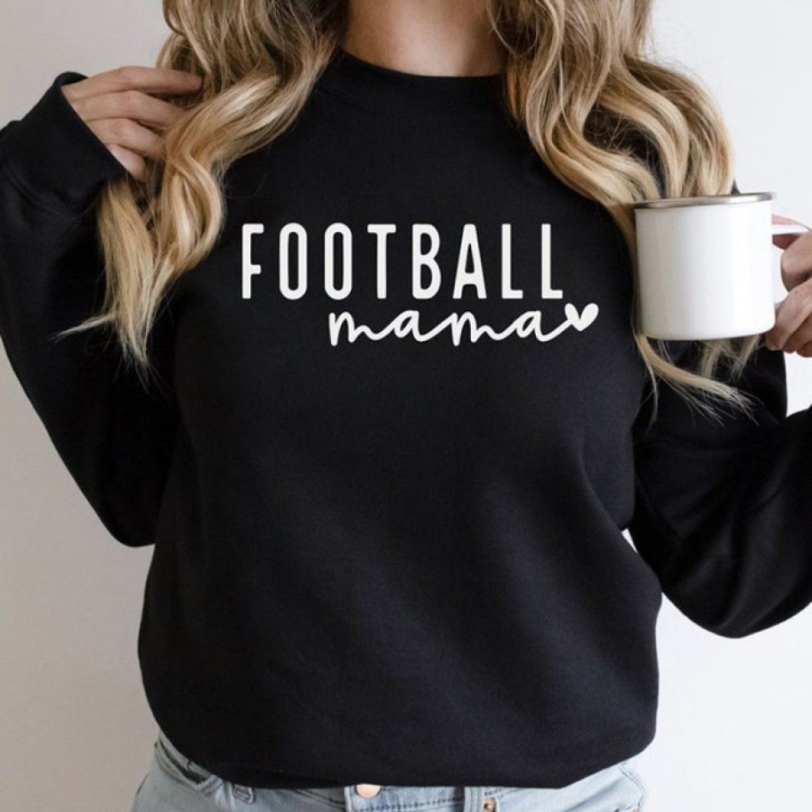 Women'S Favoshape | Women'S Football Mama Crewneck Sweatshirt