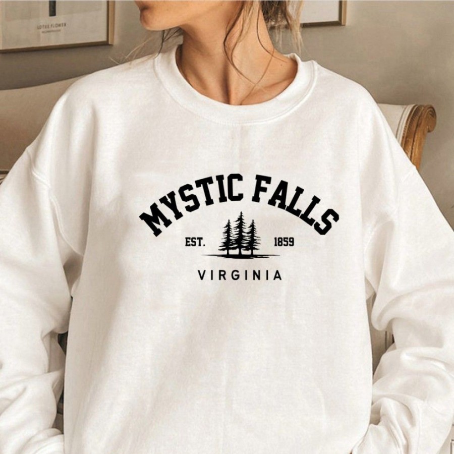 Women'S Favoshape | Women'S Virginia Mystic Falls Crewneck Sweatshirt