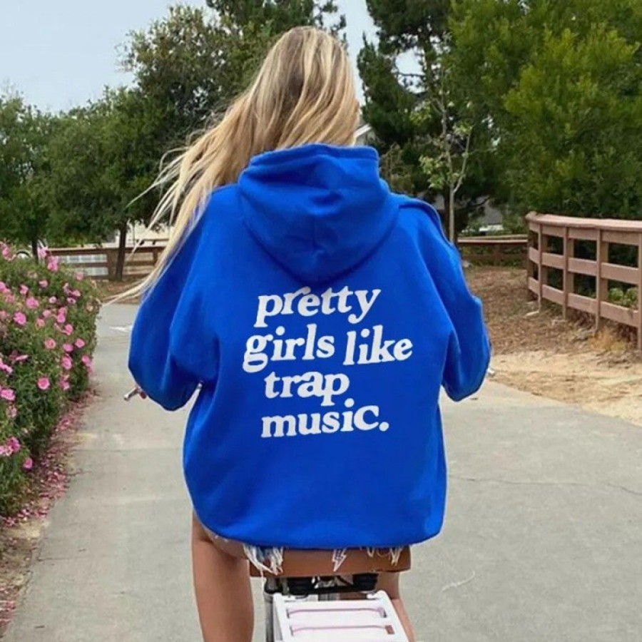 Women'S Favoshape | Women'S Pretty Girls Like Trap Music Hoodie