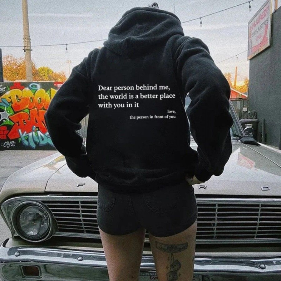 Women'S Favoshape | Women'S Dear Person Behind Me The World Is A Better Place With You In It Hoodies