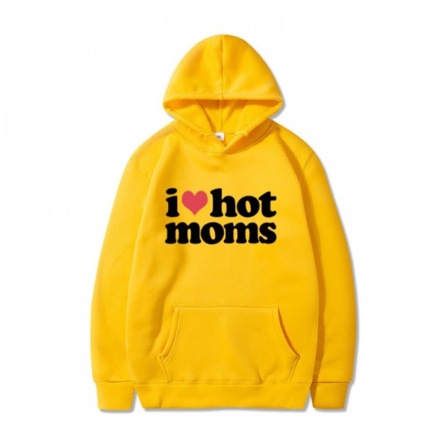 Men'S Favoshape | I Love Hot Moms Funny Graphic Pollover Hoodies