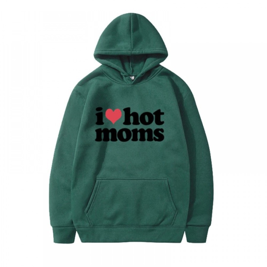 Men'S Favoshape | I Love Hot Moms Funny Graphic Pollover Hoodies