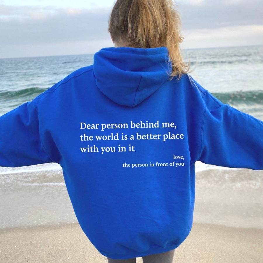 Women'S Favoshape | Dear Person Behind Me You Are Enough Printed Hoodie