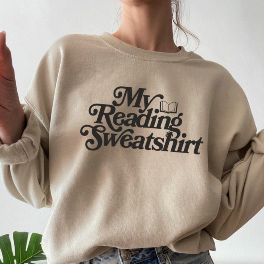 Women'S Favoshape | Women'S My Reading Sweatshirts Printed Crew Neck Sweatshirt