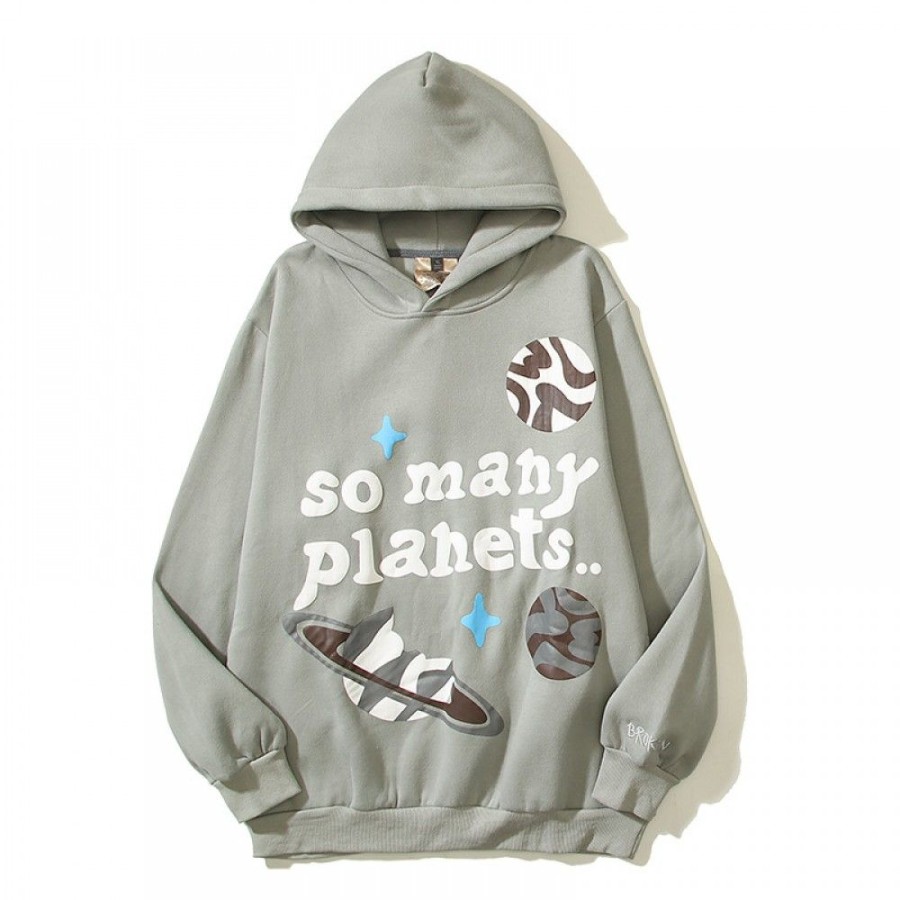 Men'S Favoshape | Unisex Streetwear So Many Planets How Do I Find Mine Hoodie Light Green