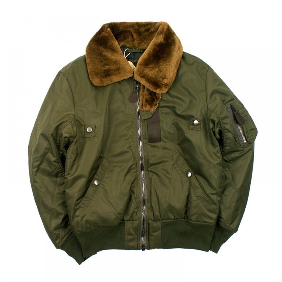 Men'S Favoshape | Men'S B15 Fur Collar Bomber Jacket With Fur Collar