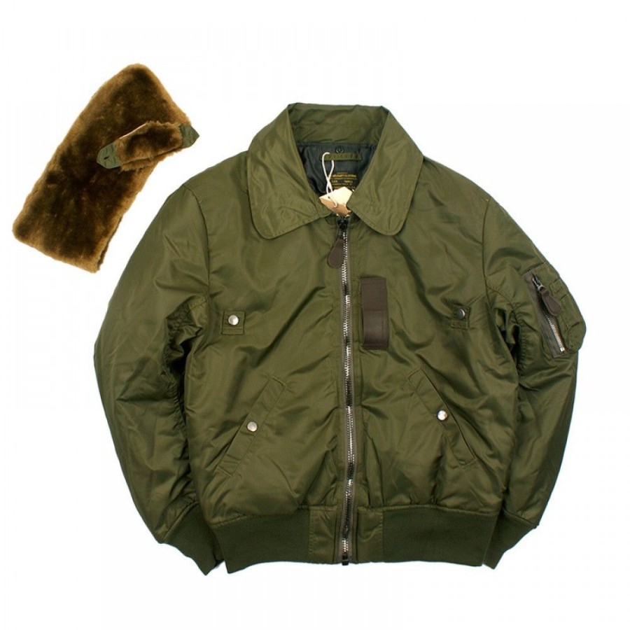 Men'S Favoshape | Men'S B15 Fur Collar Bomber Jacket With Fur Collar