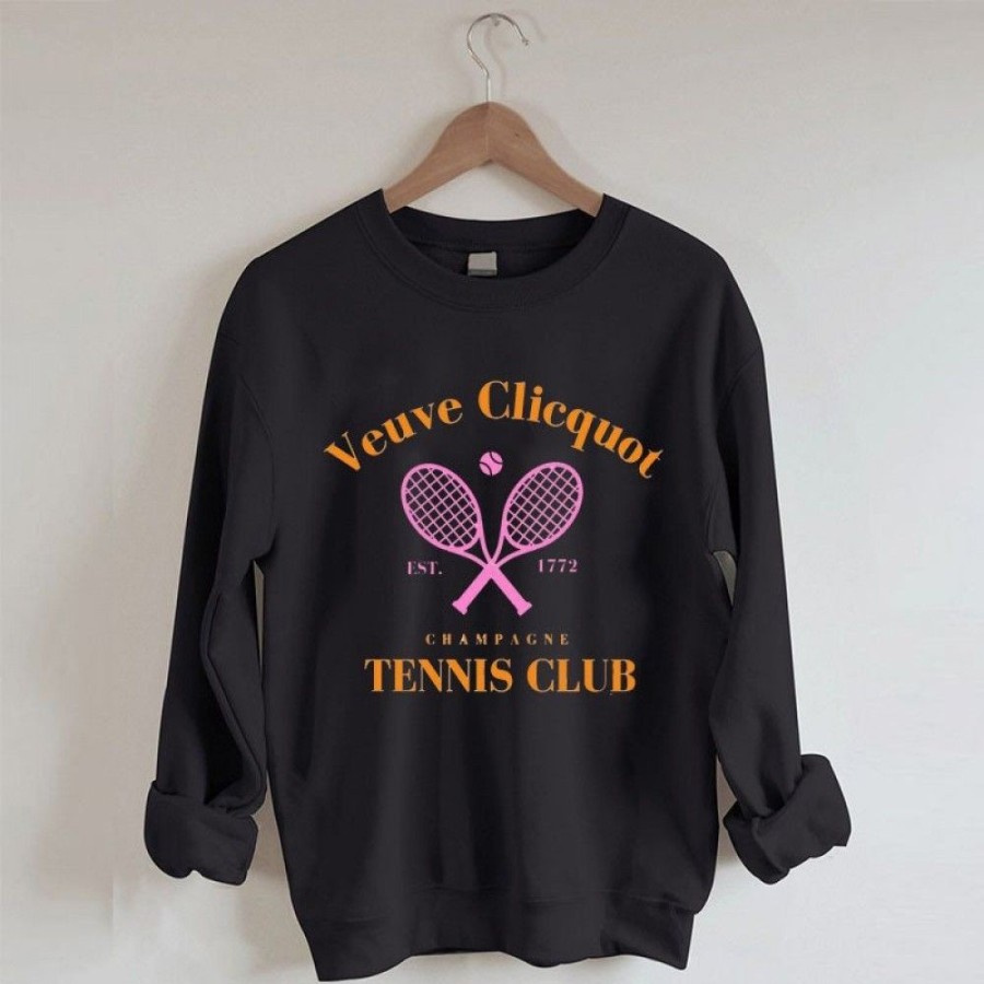 Women'S Favoshape | Women'S Champagne Tennis Club Crewneck Sweatshirt