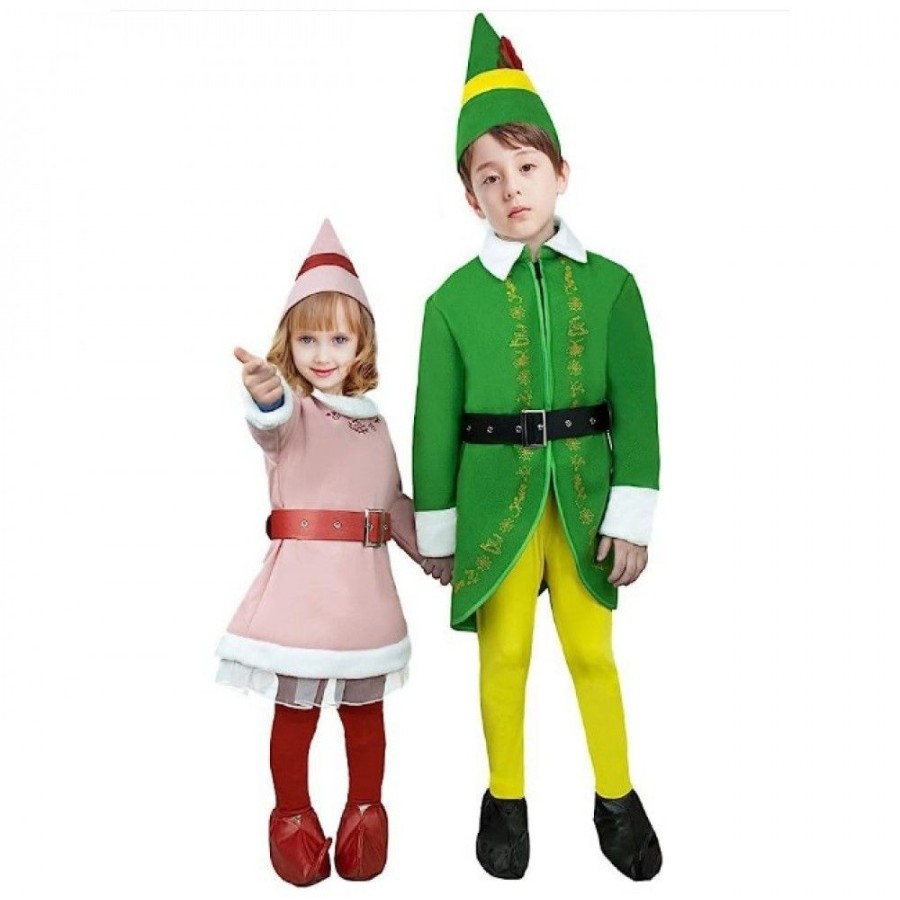 Christmas Favoshape | Christmas Buddy The Elf Costume Jovie Elf Costume Kids Elf Costumes