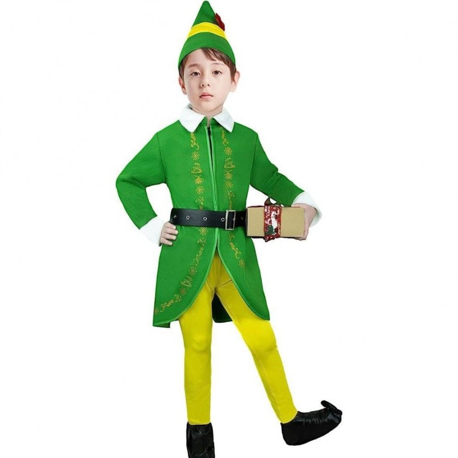 Christmas Favoshape | Christmas Buddy The Elf Costume Jovie Elf Costume Kids Elf Costumes