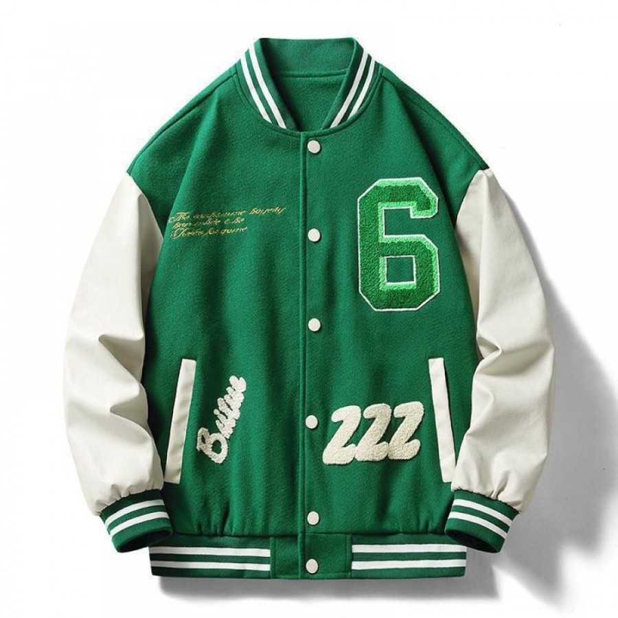 Men'S Favoshape | Unisex Classic Varsity Baseball Bomber Jacket