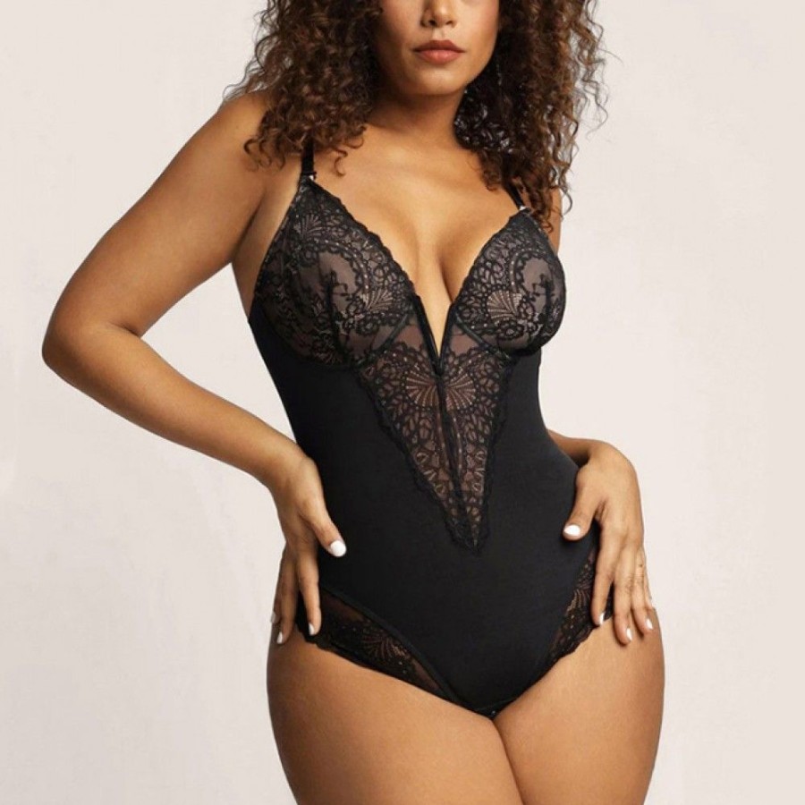 Shapewear Favoshape | Women Breathable One Piece Bodysuit Sling Strap Halter Sculpting Shaping Butt Lifter Shapewear