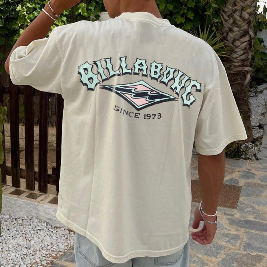 Men'S Favoshape | Men'S Billabong Since 1973 Printed Loose T-Shirt White