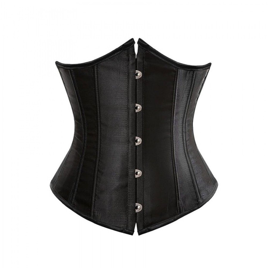 Corsets Favoshape | Women'S Gothic Satin Underbust Corset Waist Training Cincher Bustier