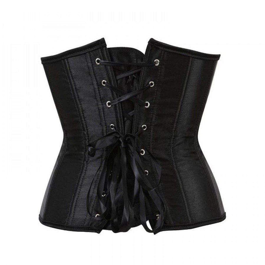 Corsets Favoshape | Women'S Gothic Satin Underbust Corset Waist Training Cincher Bustier