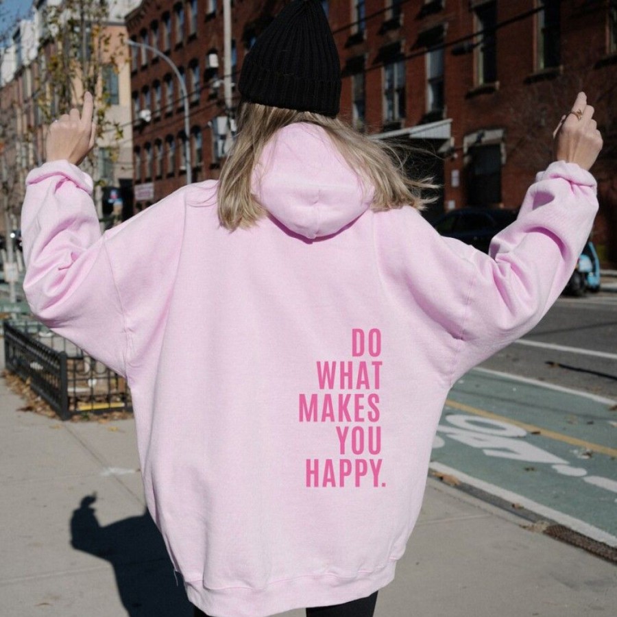 Women'S Favoshape | Women'S Do What Makes You Happy Crewneck Sweatshirt