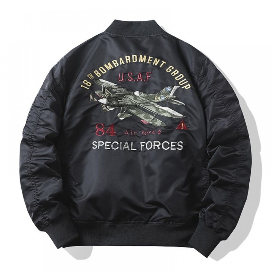 Men'S Favoshape | Men'S 18Th Bombardment Group Usaf Special Forces Bomber Jacket