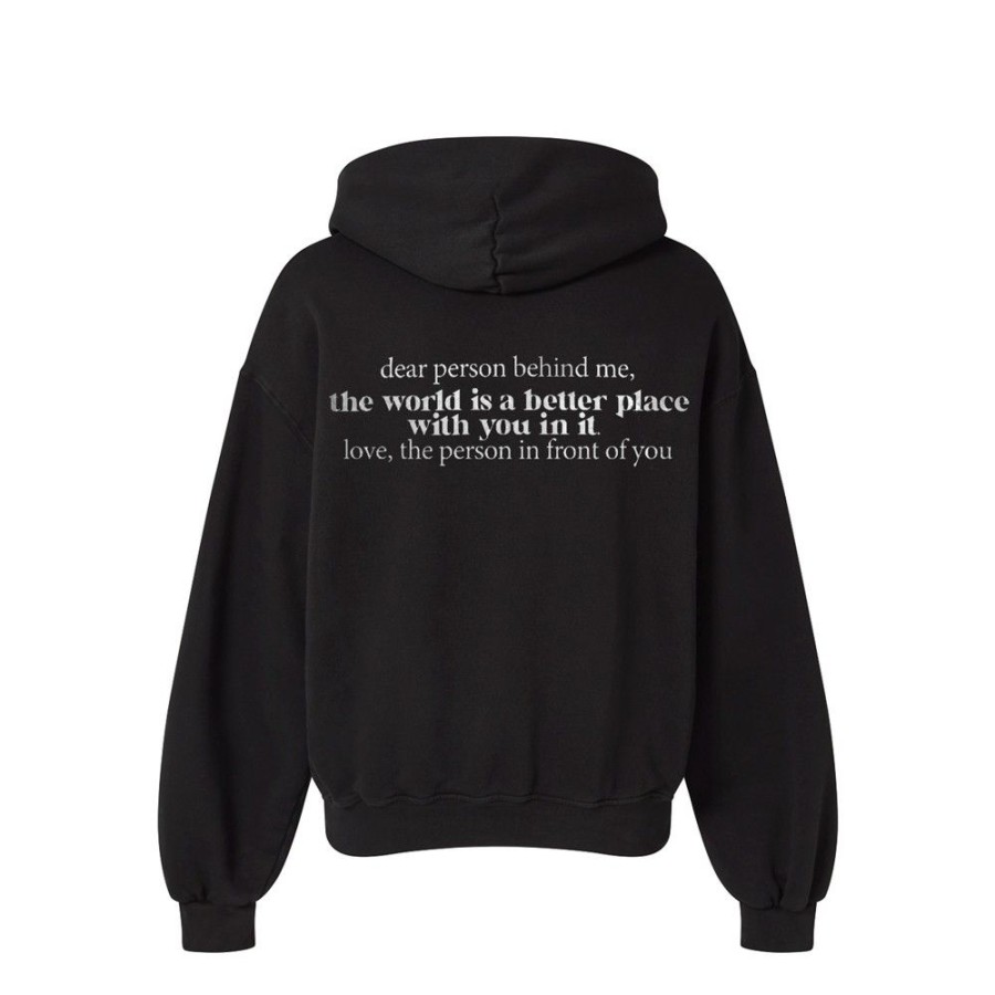 Men'S Favoshape | Dear Person Behind Me The World Is A Better Place With You Hoodie Black