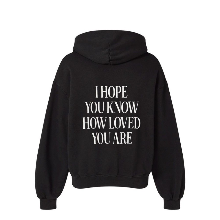 Women'S Favoshape | Women'S I Hope You Know How Loved You Are Printed Hoodie Black