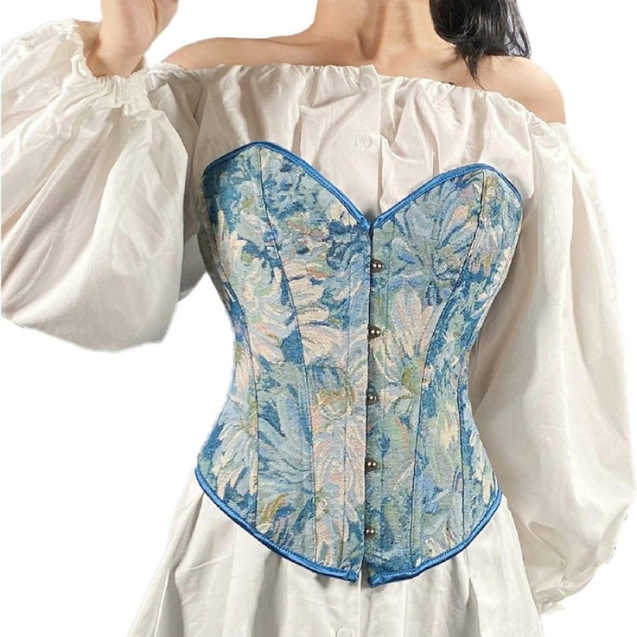 Corsets Favoshape | Women'S Steampunk Floral Overbust Bustier Waist Cincher Chest Supporting Corset