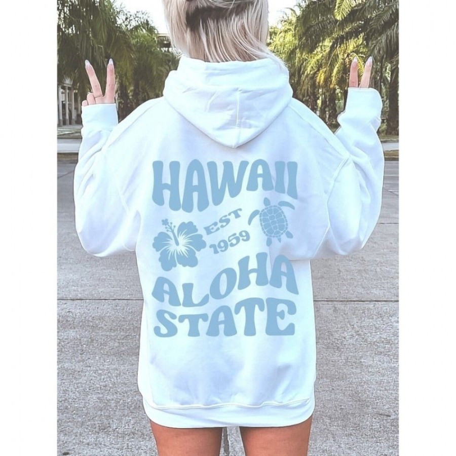 Women'S Favoshape | Women'S Hawaii Aloha State Est 1959 Hoodie