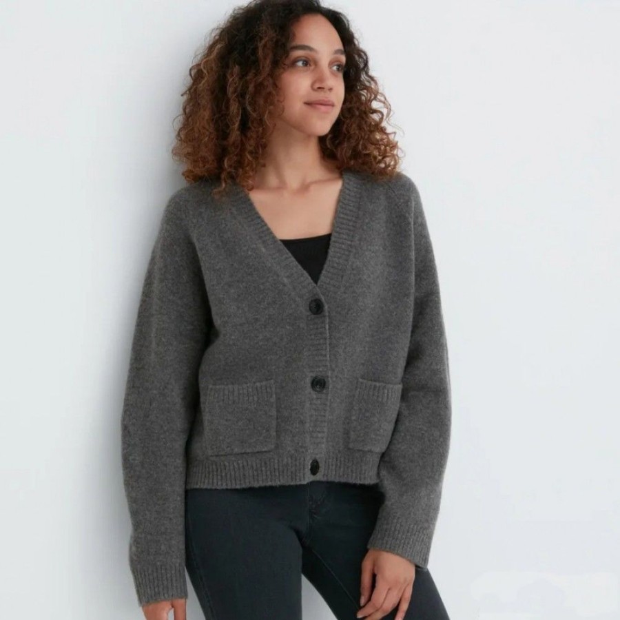 Women'S Favoshape | Women'S Casual Souffle Yarn V-Neck Cardigan Sweater