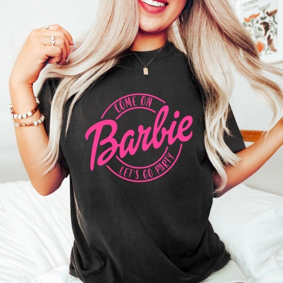 Women'S Favoshape | Women'S Come On Barbie Let'S Go Party Printed T-Shirt