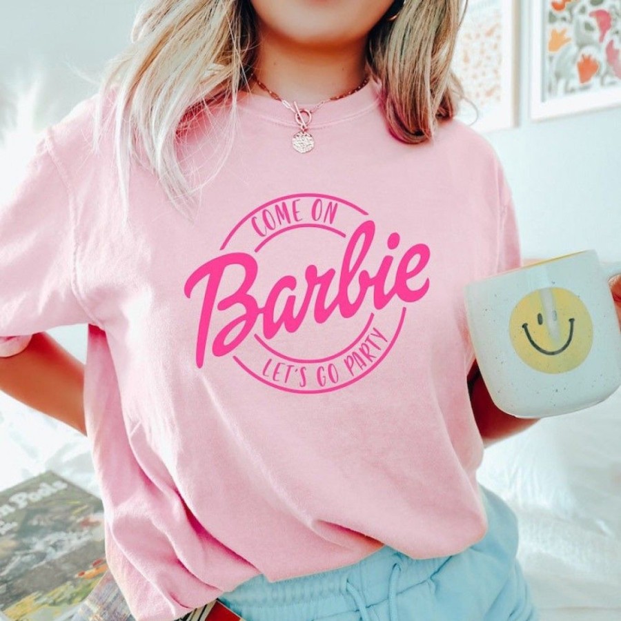 Women'S Favoshape | Women'S Come On Barbie Let'S Go Party Printed T-Shirt