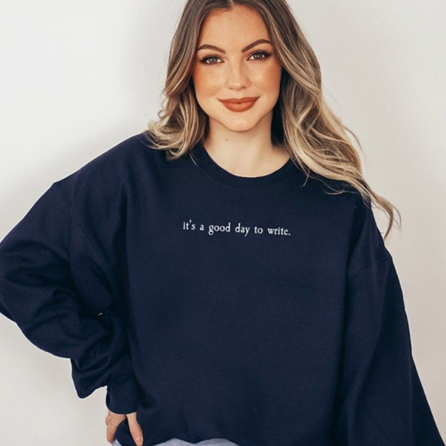 Women'S Favoshape | Women'S It'S A Good Day To Write Crewneck Sweatshirt