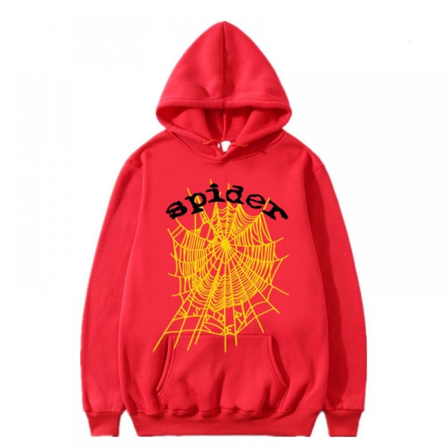 Men'S Favoshape | Unisex Streetwear Hip Hop Spider Web Hoodie