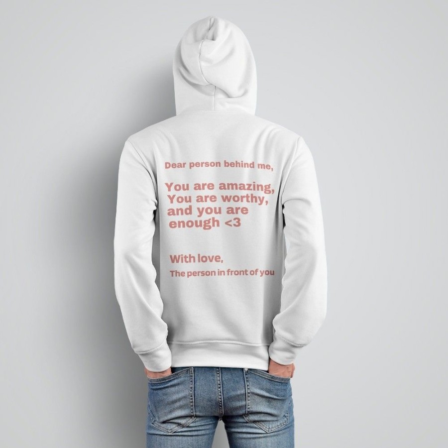 Men'S Favoshape | Men'S Dear Person Behind Me You Are Amazing Worthy Enough And More Hoodie