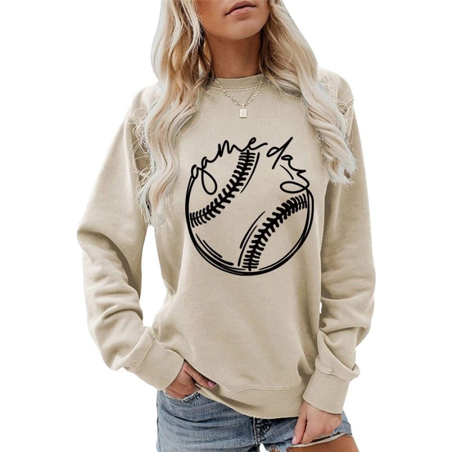 Women'S Favoshape | Women'S Game Day Baseball Season Crewneck Sweatshirt