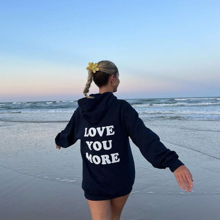 Women'S Favoshape | Women'S Oversized Love You More Hoodie