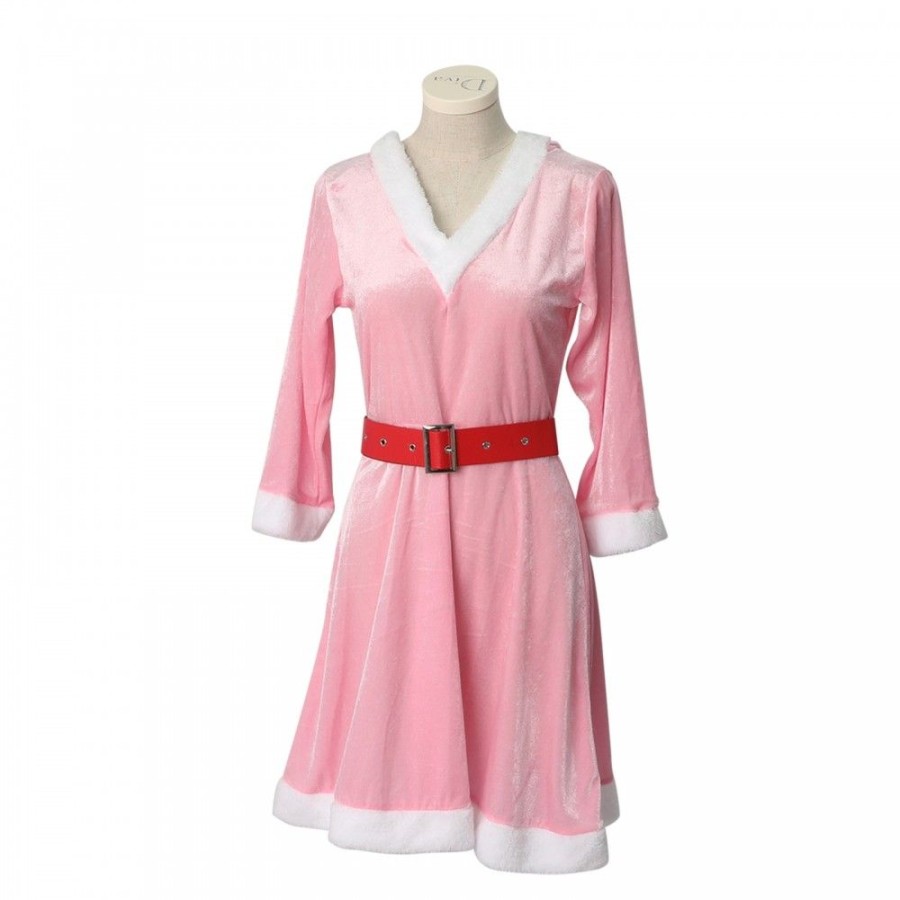 Christmas Favoshape | Women'S Deluxe Jovie The Elf Dress Holiday Elf Cosplay Costumes Pink