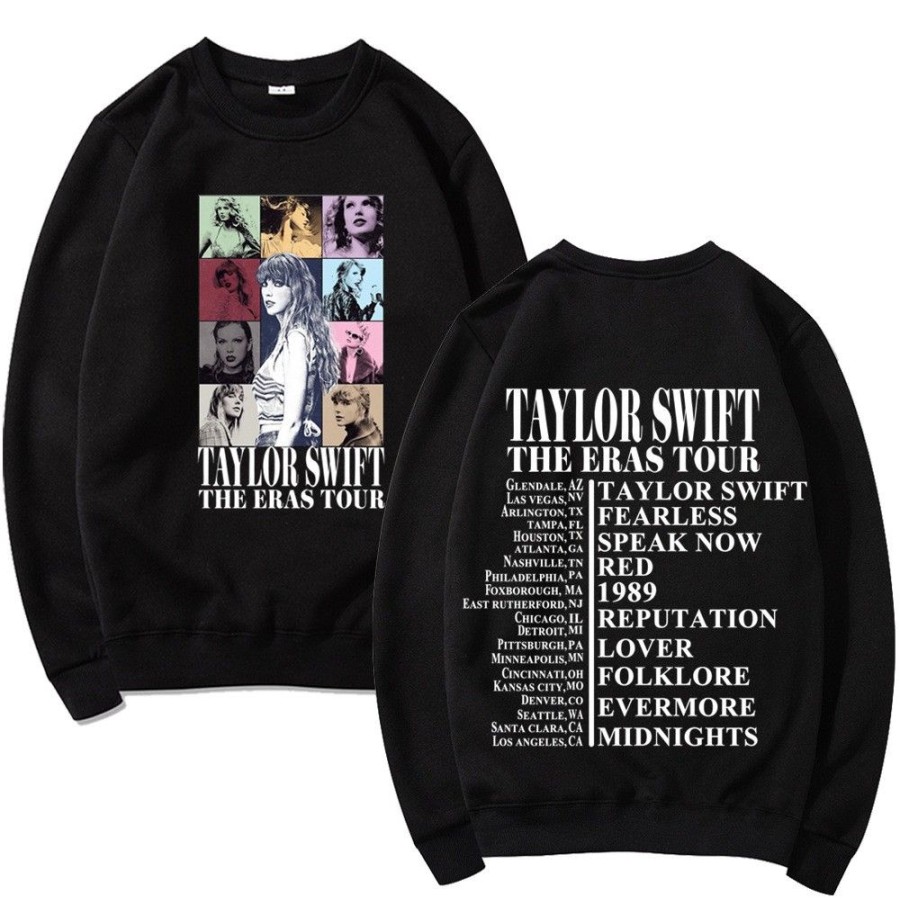 Men'S Favoshape | Classic Taylor'S The Eras Tour Crewneck Sweatshirt