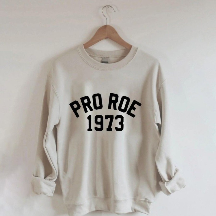 Women'S Favoshape | Pro Roe 1973 Printed Crewneck Sweatshirt Khaki