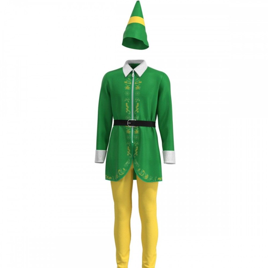 Christmas Favoshape | Men & Kids Buddy The Elf Costume Christmas Elf Cosplay Costumes Green