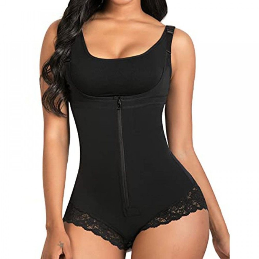 Shapewear Favoshape | High Compression Colombian Faja Seamless Zipper Open Bust Tummy Control Shapewear