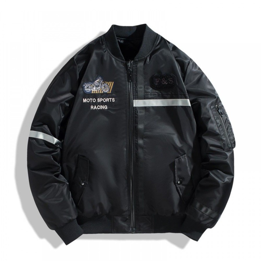 Men'S Favoshape | Men'S Vintage Moto Sports Racing Romber Jacket