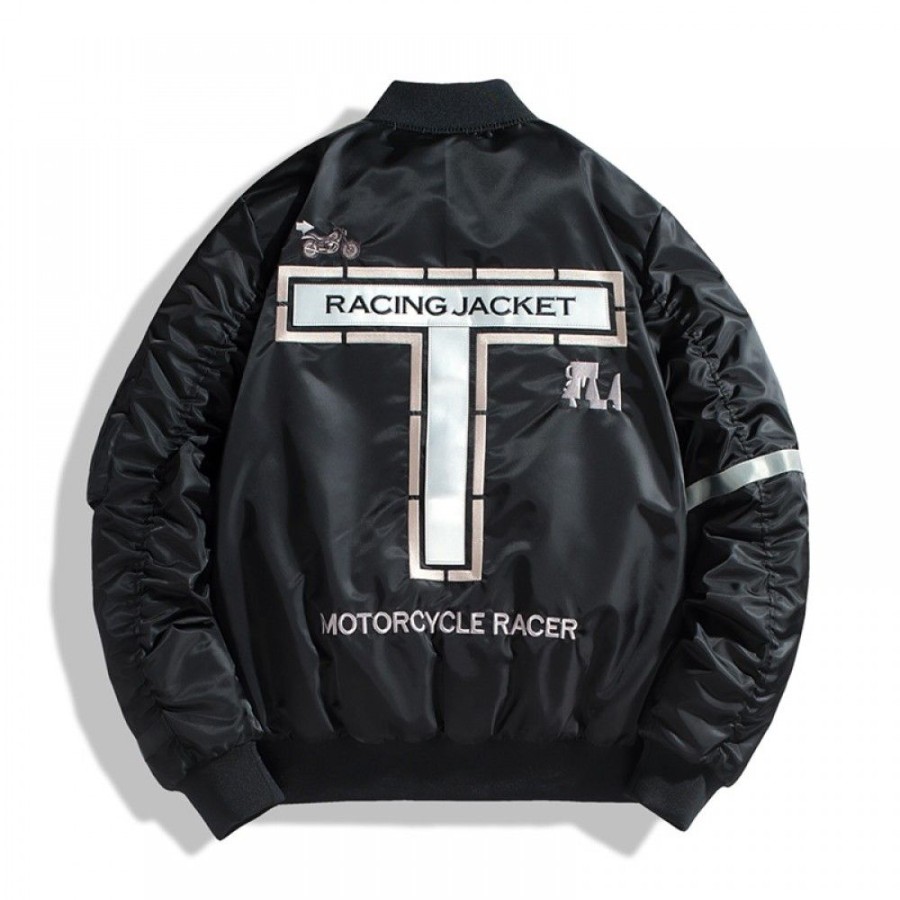 Men'S Favoshape | Men'S Vintage Moto Sports Racing Romber Jacket