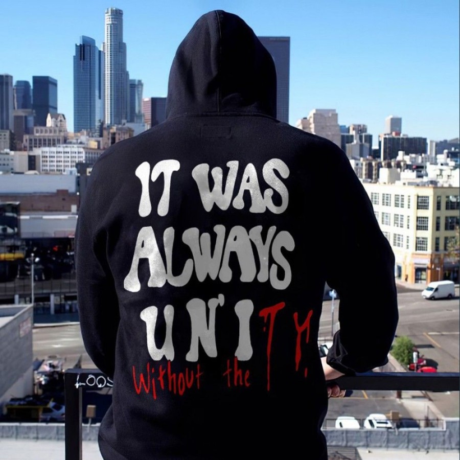 Men'S Favoshape | Men'S It Was Always You And I Without The Ty Hoodie Black