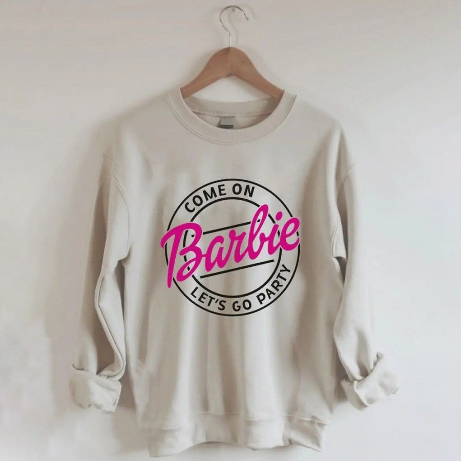 Women'S Favoshape | Come On Barbie Let'S Go Party Printed Sweatshirt