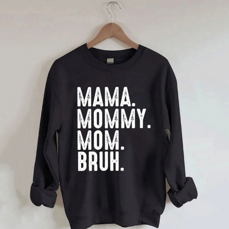 Women'S Favoshape | Women'S Mama Mommy Mom Bruh Trendy Mom Club Sweatshirt