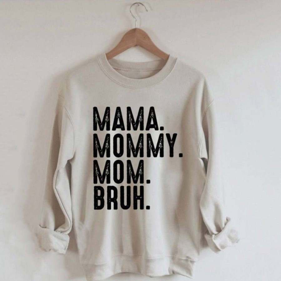 Women'S Favoshape | Women'S Mama Mommy Mom Bruh Trendy Mom Club Sweatshirt