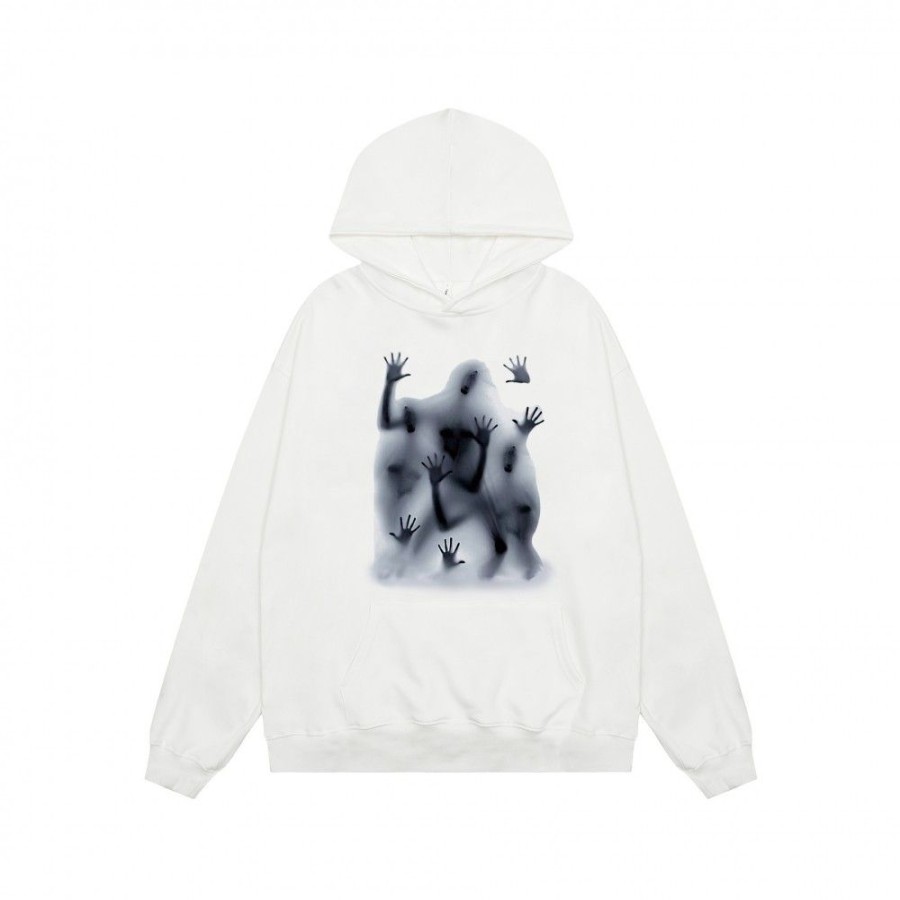 Men'S Favoshape | Solid Color Souls Graphic Printed Hoodie