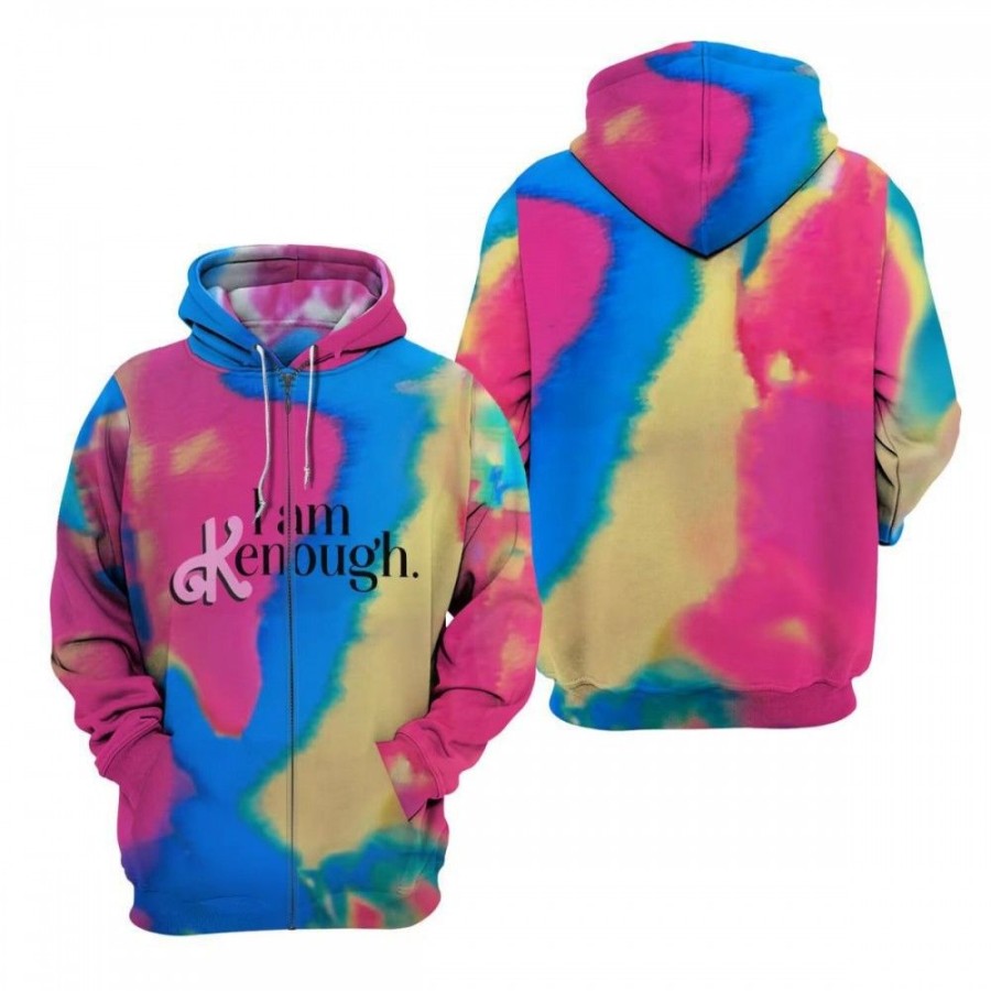 Men'S Favoshape | Unisex Tie Dye 3D Print Zip-Front Hoodie Jackets Multicolor