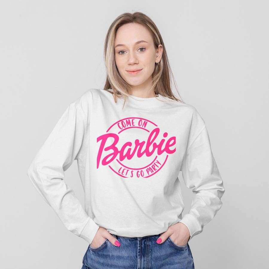 Women'S Favoshape | Women'S Preppy Let'S Go Party Crewneck Sweatshirts