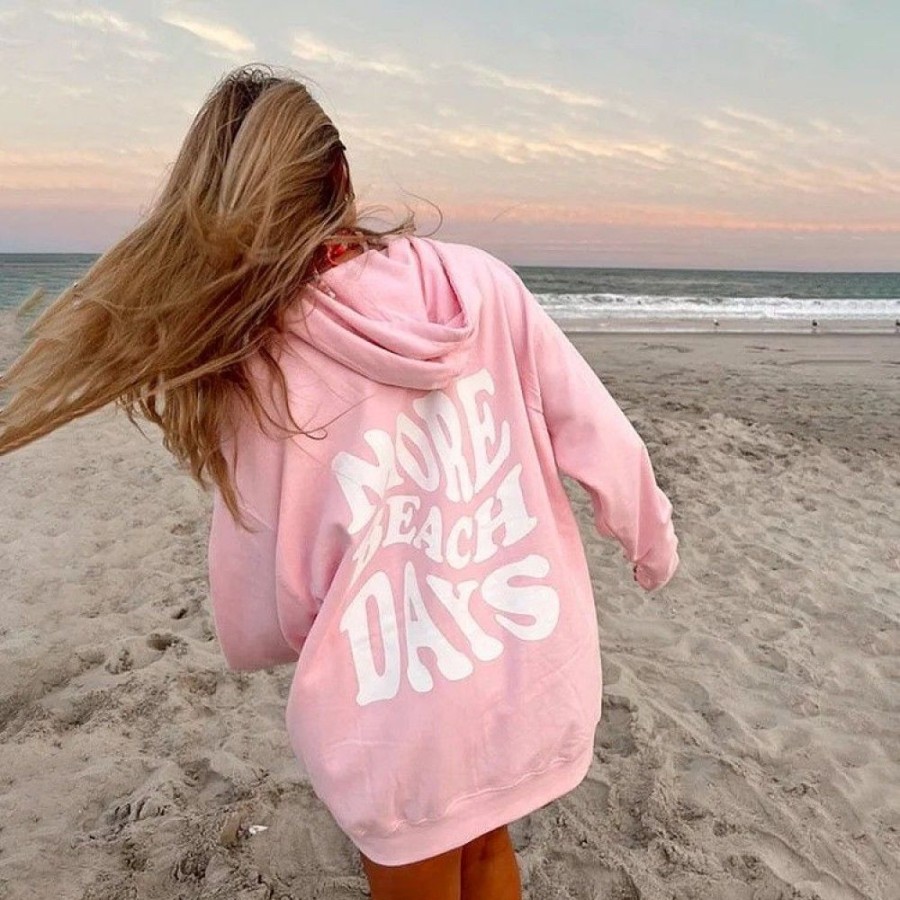 Women'S Favoshape | Women'S More Beach Days Preppy Hoodie