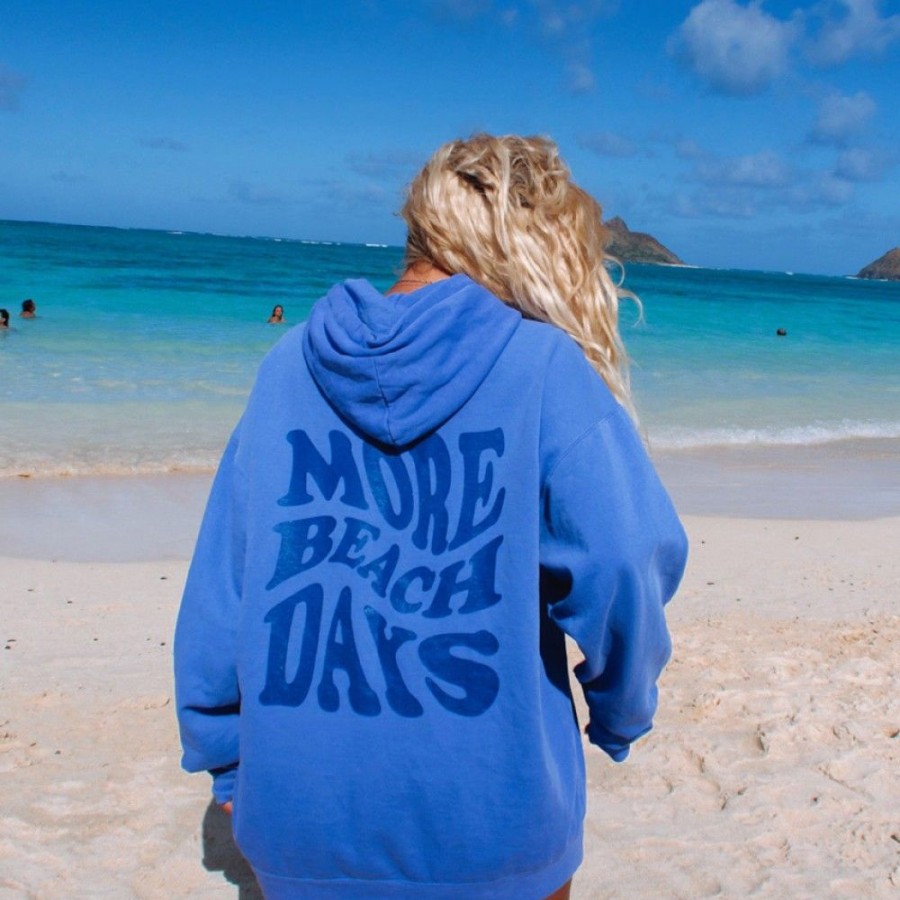 Women'S Favoshape | Women'S More Beach Days Preppy Hoodie