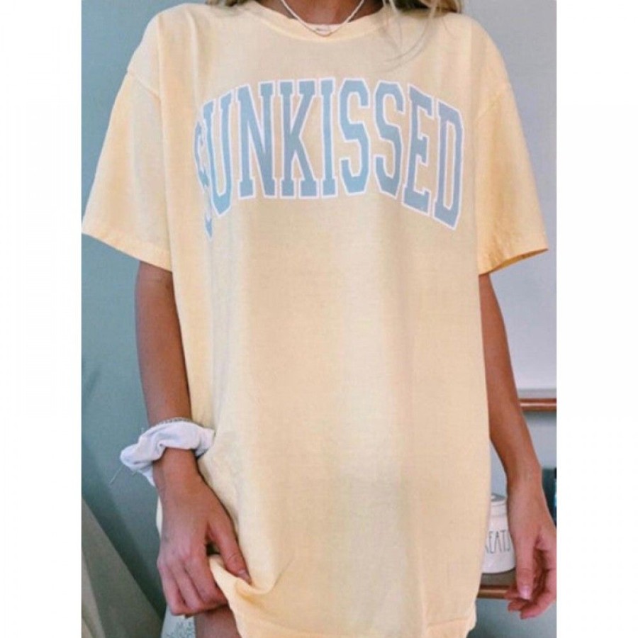 Women'S Favoshape | Women'S Sunkissed Printed Short Sleeves Tshirt